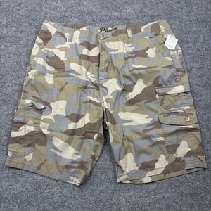 NEW Plugg Mens 42 Green Camo Cargo Shorts Camouflage Pocket